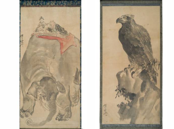 Castello di Agliè: dal 13 dicembre 2025 in mostra i dipinti giapponesi ottocenteschi restaurati di Kawanabe Kyōsai